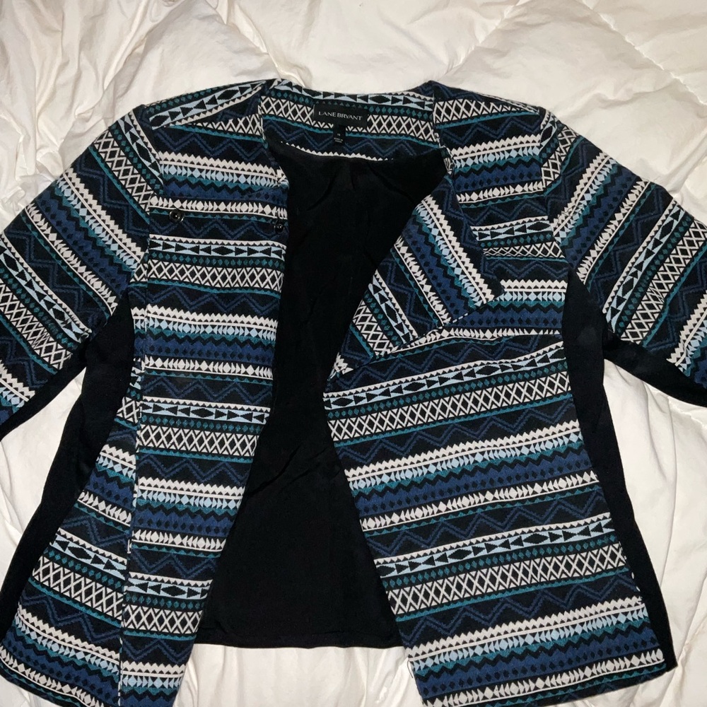 Patterned Open Front Jacket - image 1